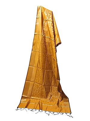 Mustard Banarasi Silk Dupatta for Women Mustard Banarasi Silk Dupatta for Women