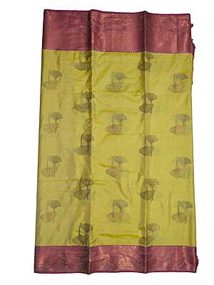 Mustard & Pink Banarasi Silk Saree with Unstitched Blouse Mustard & Pink Banarasi Silk Saree with Unstitched Blouse