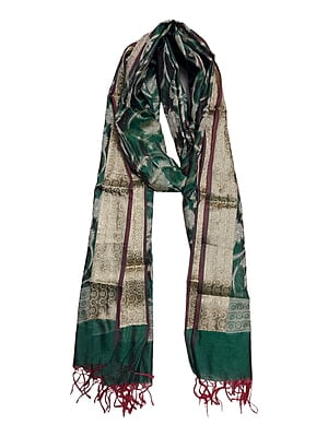 Green Banarasi Chanderi Silk Dupatta for Women Green Banarasi Chanderi Silk Dupatta for Women