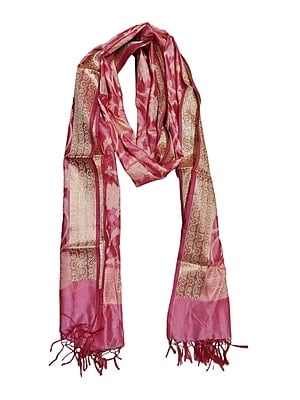 Light Pink Banarasi Silk Dupatta for Women Light Pink Banarasi Silk Dupatta for Women