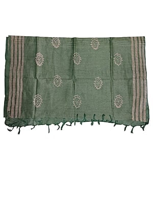 Green Batik Print Cotton Dupatta