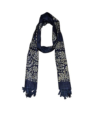 Indigo Batik Print Cotton Dupatta Indigo Batik Print Cotton Dupatta