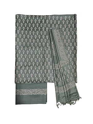Olive Green Unstitched Batik Print Silk Salwar Suit Dress Material with Dupatta Olive Green Unstitched Batik Print Silk Salwar Suit Dress Material with Dupatta