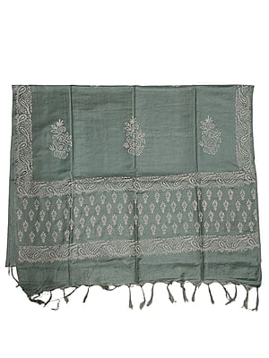 Olive Green Unstitched Batik Print Silk Salwar Suit Dress Material with Dupatta Olive Green Unstitched Batik Print Silk Salwar Suit Dress Material with Dupatta
