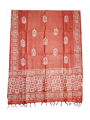 Orange Unstitched Batik Print Cotton Salwar Suit Dress Material with Dupatta Orange Unstitched Batik Print Cotton Salwar Suit Dress Material with Dupatta