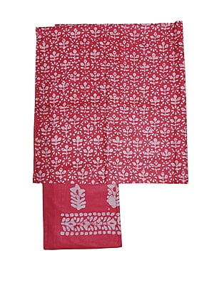 Pink Unstitched Batik Print Katan Silk Salwar Suit Dress Material with Dupatta Pink Unstitched Batik Print Katan Silk Salwar Suit Dress Material with Dupatta