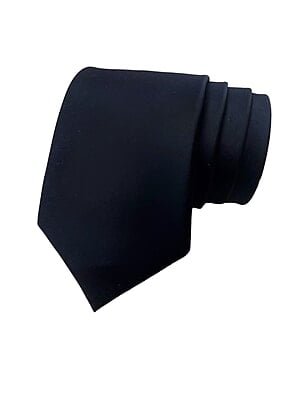 Black Solid Microfiber Necktie Black Solid Microfiber Necktie