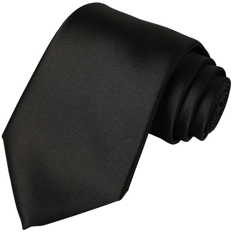 Black Solid Silk Necktie Black Solid Silk Necktie