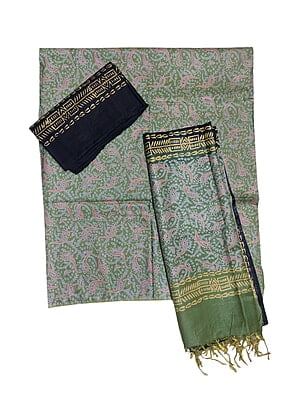 Grey & Maroon Unstitched Batik Print Silk Salwar Suit Dress Material with Dupatta Grey & Maroon Unstitched Batik Print Silk Salwar Suit Dress Material with Dupatta