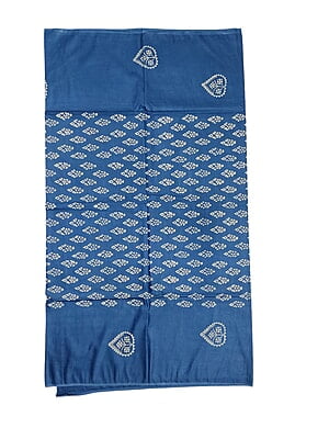 Block Print Indigo Unstitched Katan Silk Salwar Suit Dress Material with Dupatta Block Print Indigo Unstitched Katan Silk Salwar Suit Dress Material with Dupatta