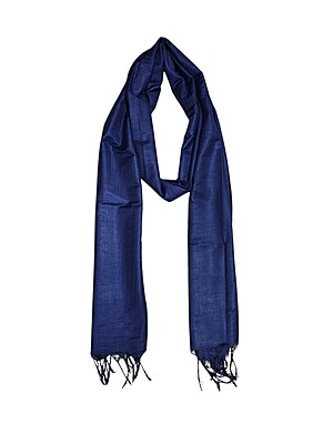 Blue Cotton Silk Solid Dupatta Blue Cotton Silk Solid Dupatta