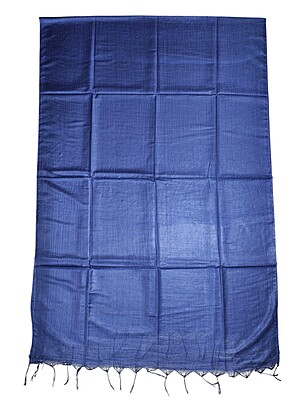 Blue Cotton Silk Solid Dupatta Blue Cotton Silk Solid Dupatta