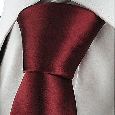 Burgundy Solid Silk Necktie Burgundy Solid Silk Necktie