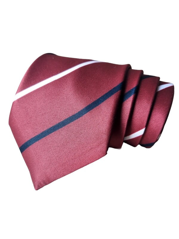 Burgundy Striped Necktie Burgundy Striped Necktie