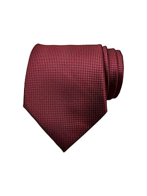 Burgundy Self Design Solid Microfiber Necktie