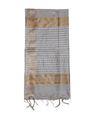 Beige & Golden Kota Silk Saree with Running Blouse Beige & Golden Kota Silk Saree with Running Blouse