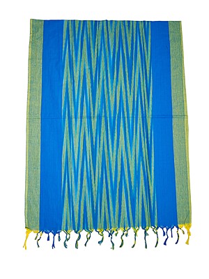 Blue & Green Ikkat Unstitched Handloom Cotton Salwar kameez dress material with dupatta for Women Blue & Green Ikkat Unstitched Handloom Cotton Salwar kameez dress material with dupatta for Women