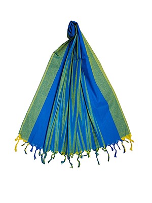 Blue & Green Ikkat Unstitched Handloom Cotton Salwar kameez dress material with dupatta for Women Blue & Green Ikkat Unstitched Handloom Cotton Salwar kameez dress material with dupatta for Women