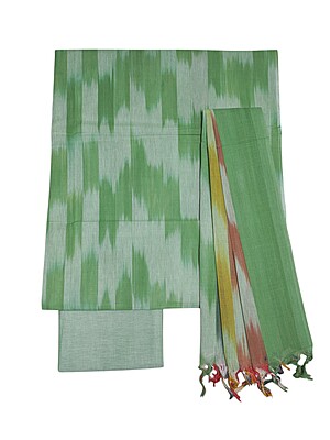 Mint Green Pochampally Ikkat Cotton Unstitched Salwar Suit Dress Material with Dupatta Mint Green Pochampally Ikkat Cotton Unstitched Salwar Suit Dress Material with Dupatta