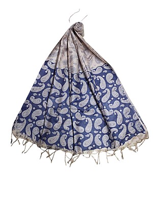 Lavender Kalamkari Unstitched Salwar Suit Set with Dupatta for Women