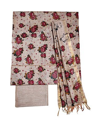 Maroon & Beige Kalamkari Unstitched Salwar Suit Dress Material with Dupatta Maroon & Beige Kalamkari Unstitched Salwar Suit Dress Material with Dupatta