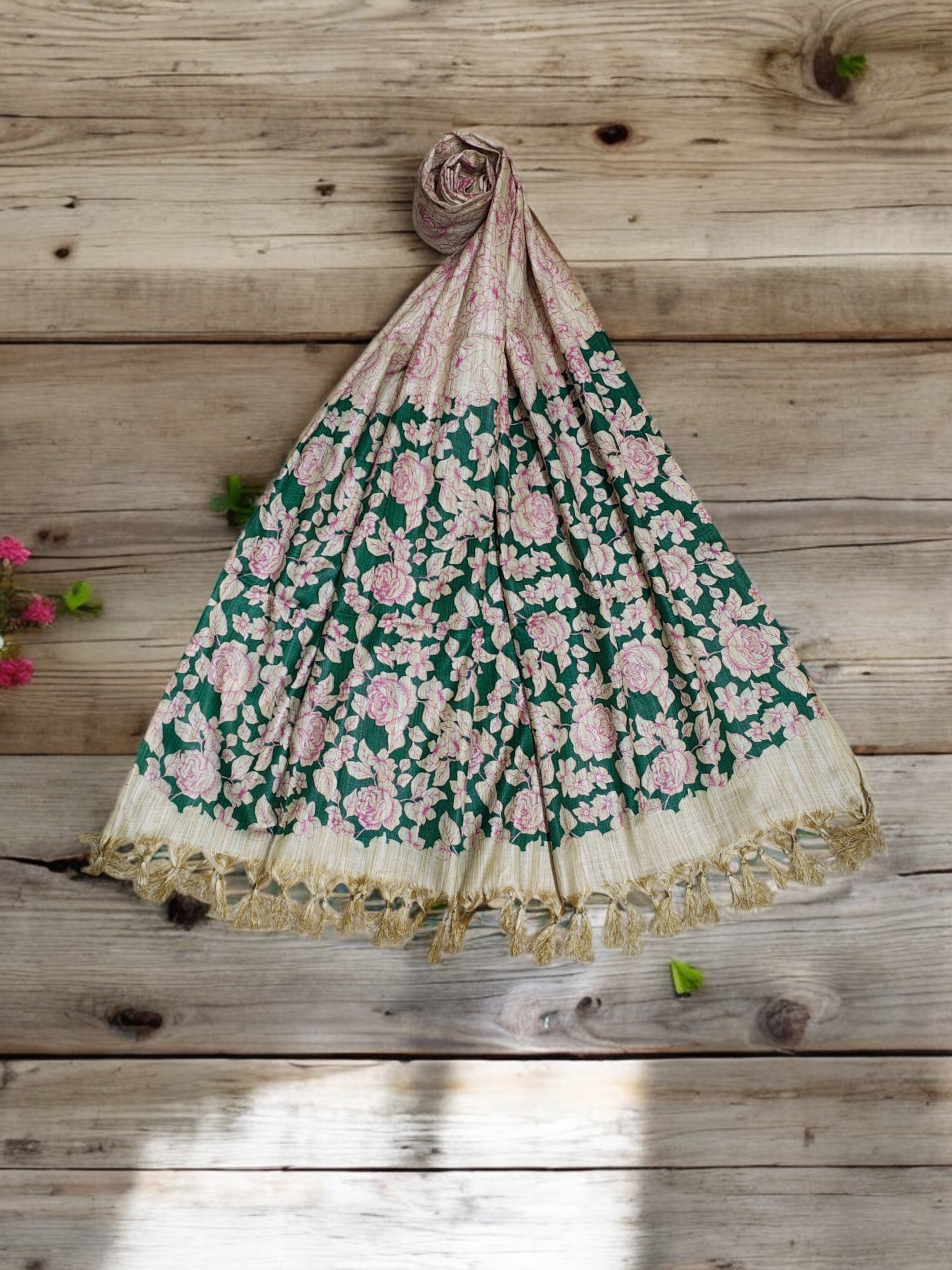 Madhubani Print Pink & Orange Cotton Silk Dupatta for Women Madhubani Print Pink & Orange Cotton Silk Dupatta for Women