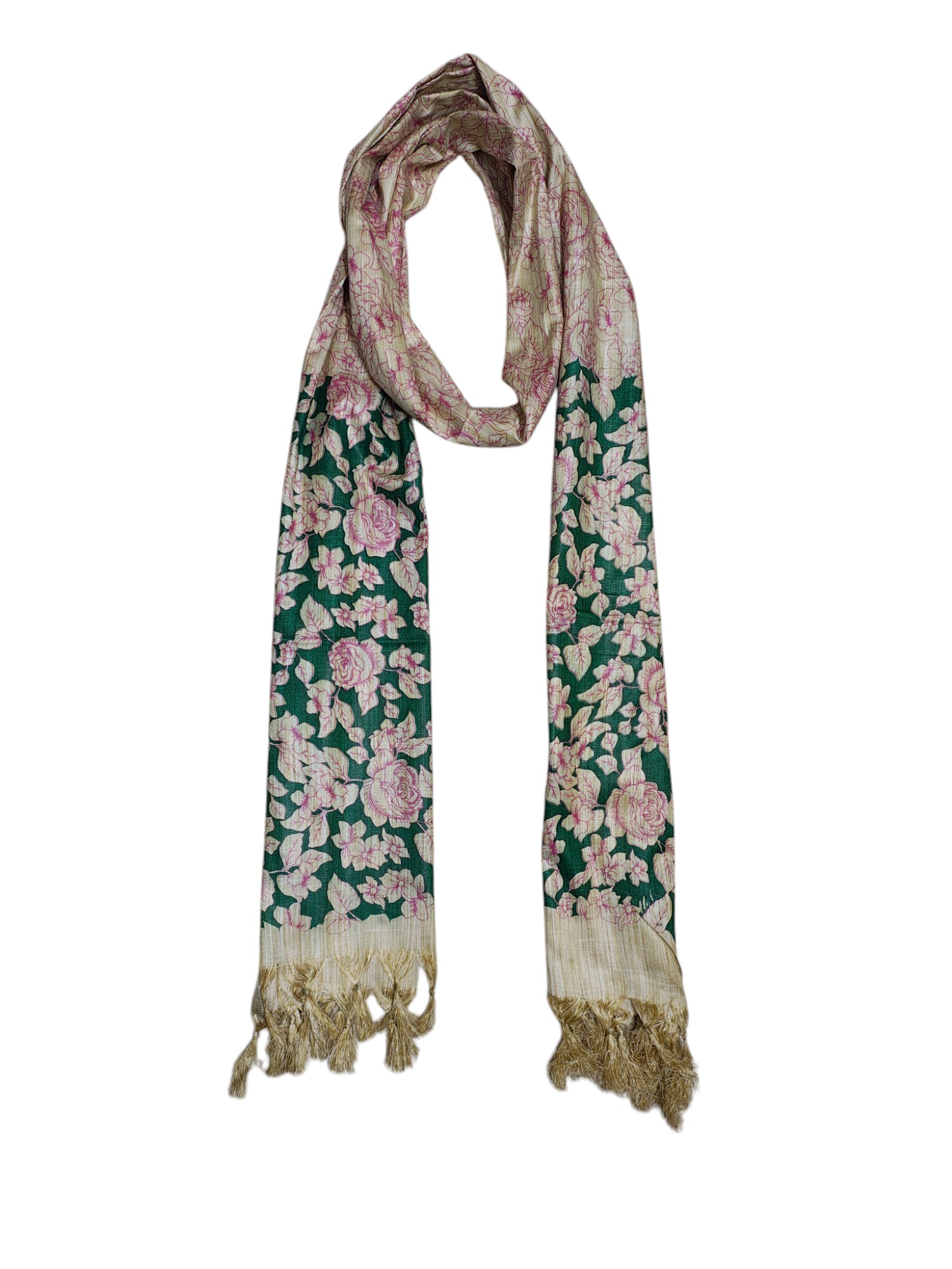 Madhubani Print Pink & Orange Cotton Silk Dupatta for Women Madhubani Print Pink & Orange Cotton Silk Dupatta for Women