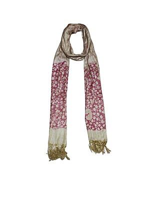 Pink & Golden Madhubani Print Cotton Silk Dupatta for Women Pink & Golden Madhubani Print Cotton Silk Dupatta for Women
