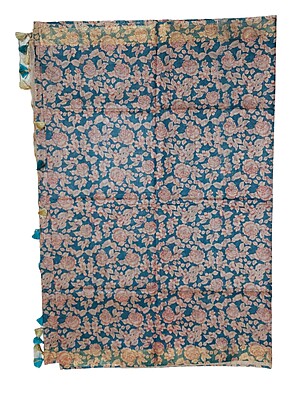 Red & Gold Kalamkari Print Saree with Running Blouse