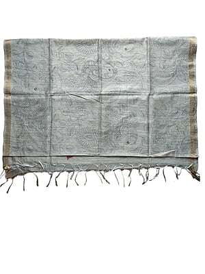 Kalamkari Print Wine & Teal Cotton Silk Dupatta for Women Kalamkari Print Wine & Teal Cotton Silk Dupatta for Women