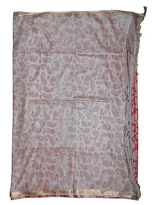 Pink Kalamkari Print Saree with Unstitched Blouse Pink Kalamkari Print Saree with Unstitched Blouse