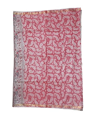 Pink Kalamkari Print Saree with Unstitched Blouse Pink Kalamkari Print Saree with Unstitched Blouse