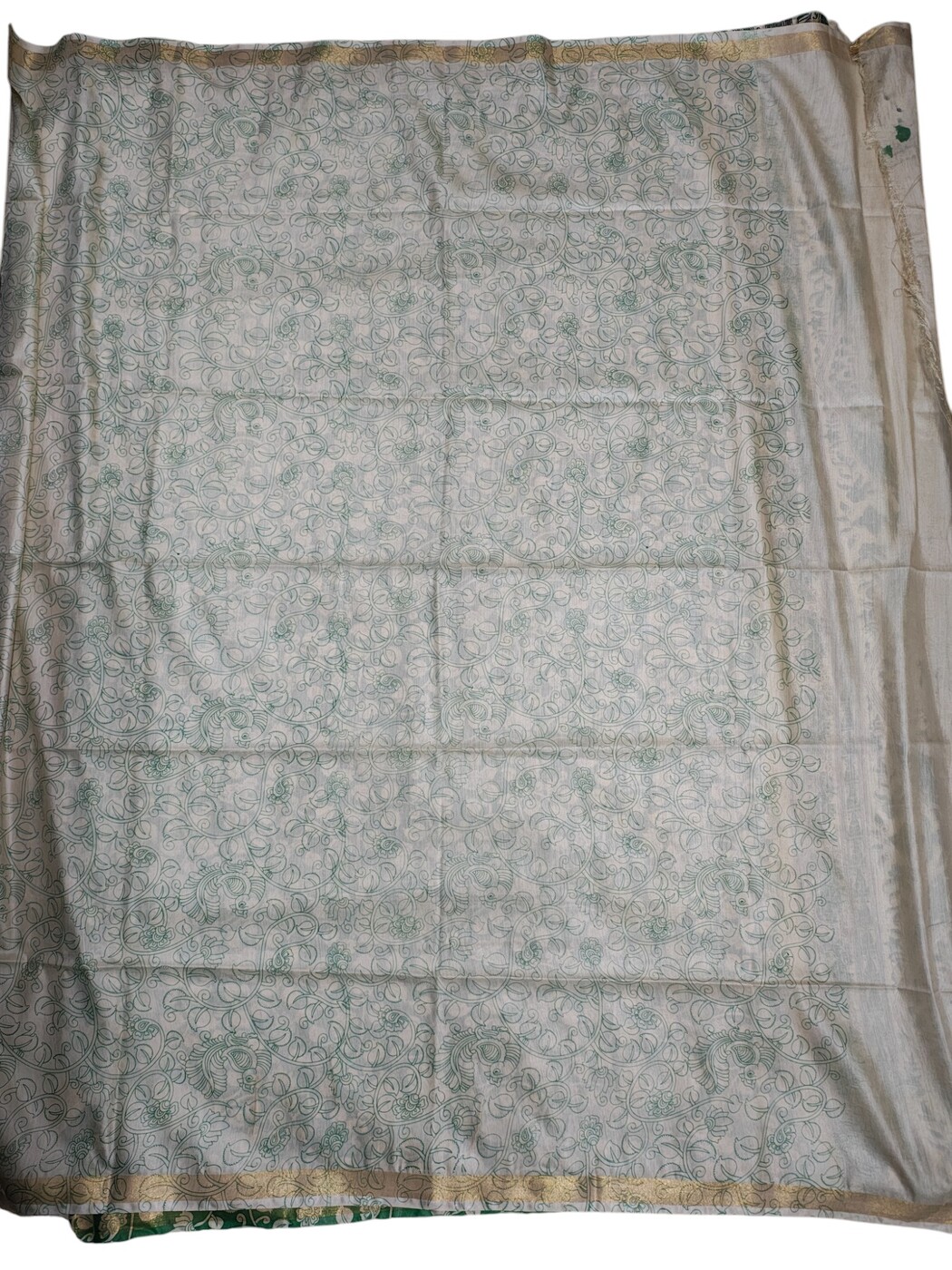 Manjari Green Kalamkari Saree
