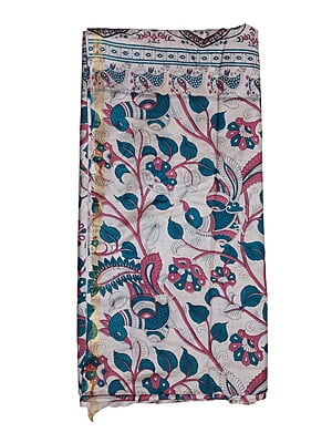 Kalamkari Print Saree with Running Blouse Kalamkari Print Saree with Running Blouse