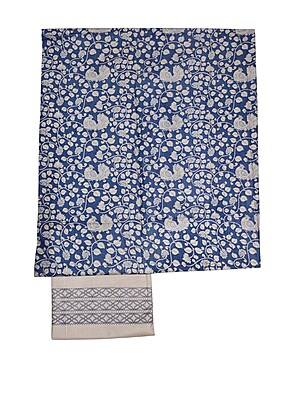 Indigo Kalamkari Unstitched Salwar Suit Dress Material with Dupatta Indigo Kalamkari Unstitched Salwar Suit Dress Material with Dupatta