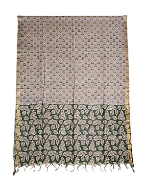 Green kalamkari Unstitched Salwar Suit Dress Material with Dupatta Green kalamkari Unstitched Salwar Suit Dress Material with Dupatta