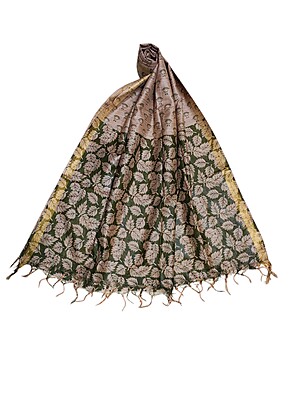 Green kalamkari Unstitched Salwar Suit Dress Material with Dupatta Green kalamkari Unstitched Salwar Suit Dress Material with Dupatta