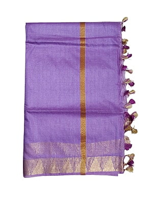 Lavender Plain Kota Silk Saree with Running Blouse Lavender Plain Kota Silk Saree with Running Blouse