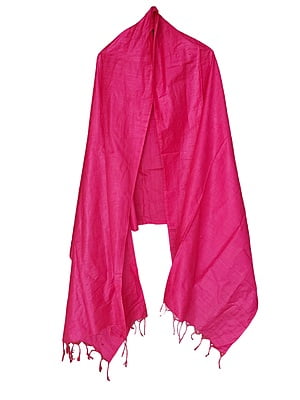 Magenta Cotton Silk Solid Dupatta Magenta Cotton Silk Solid Dupatta
