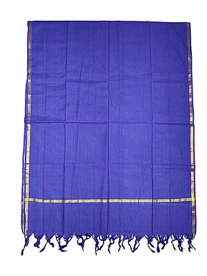 Purple Handloom South Cotton Unstitched Salwar Suit Set with Dupatta for Women