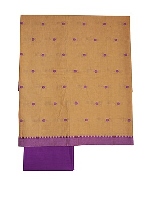 Mustard & Purple Handloom Mangalgiri Cotton Unstitched Salwar Suit Set with Dupatta for Women Mustard & Purple Handloom Mangalgiri Cotton Unstitched Salwar Suit Set with Dupatta for Women