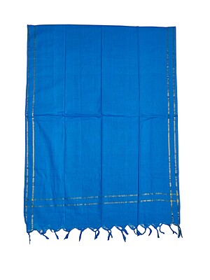 Green & Blue Handloom Mangalagiri Cotton Plain Unstitched Salwar Suit with Ikkat Border for Women Green & Blue Handloom Mangalagiri Cotton Plain Unstitched Salwar Suit with Ikkat Border for Women
