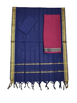 Wine Solid cotton silk Unstitched Salwar Suit Fabric with Dupatta Wine Solid cotton silk Unstitched Salwar Suit Fabric with Dupatta