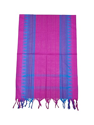 Dark Pink Unstitched Solid Woven Salwar Suit Fabric with Dupatta