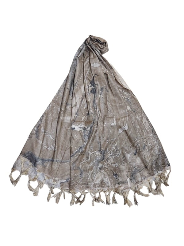 Beige Marble Print Cotton Silk Dupatta Beige Marble Print Cotton Silk Dupatta
