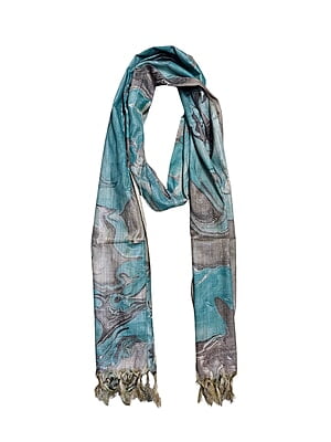 Mint Marble Print Cotton Silk Dupatta Mint Marble Print Cotton Silk Dupatta