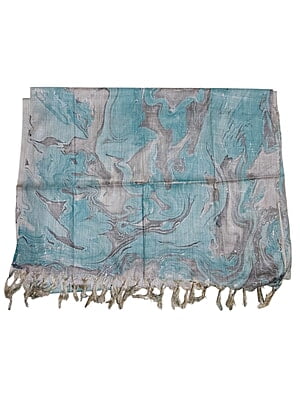 Mint Marble Print Cotton Silk Dupatta Mint Marble Print Cotton Silk Dupatta