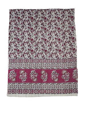 Purple & Maroon Cotton Hand Block Print Unstitched Salwar Suit Set with cotton Dupatta for Women Purple & Maroon Cotton Hand Block Print Unstitched Salwar Suit Set with cotton Dupatta for Women