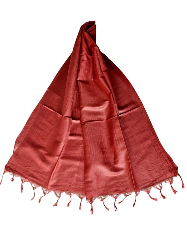 Maroon Cotton Silk Solid Dupatta Maroon Cotton Silk Solid Dupatta