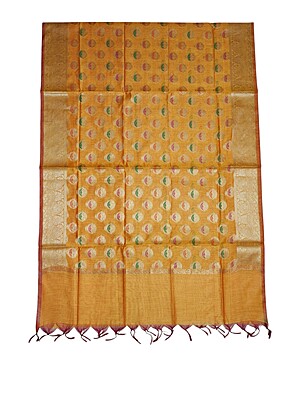 Yellow Banarasi Cotton Silk Unstitched Salwar Suit Dress Material for Women Yellow Banarasi Cotton Silk Unstitched Salwar Suit Dress Material for Women